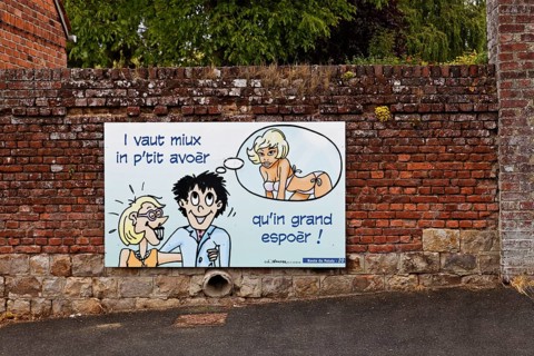 Poster campaign with the Picard dialect of Ch'tis