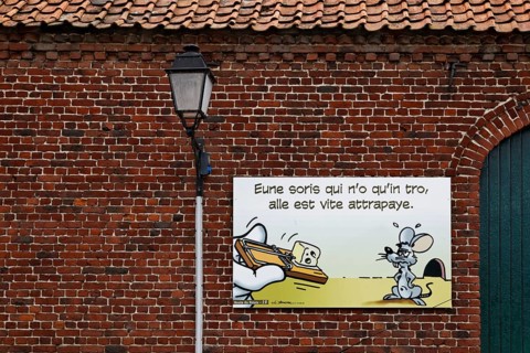 Poster campaign with the Picard dialect of Ch'tis