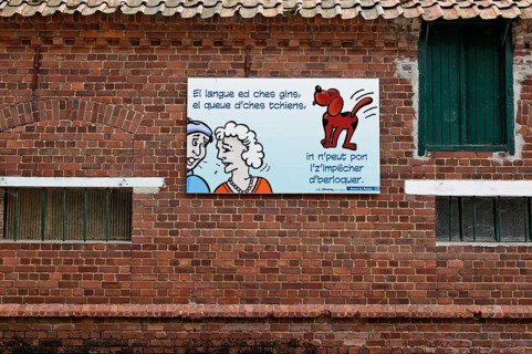 Poster campaign with the Picard dialect of Ch'tis