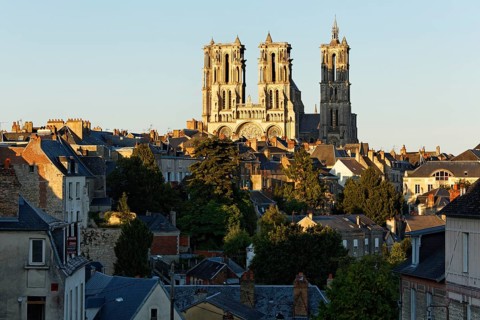 Laon Cathedral in the evening light