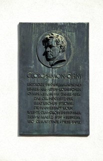 Plaque for Georg Simon Ohm