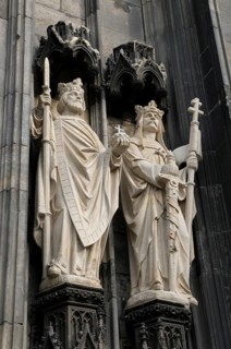 Stone sculptures on the entrance portal