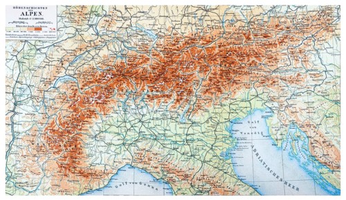 Map of the Alps
