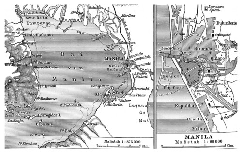 Map of Manila and the surrounding area