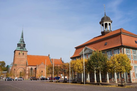 St. Mary's Church and Town Hall in Boizenburg-Elbe