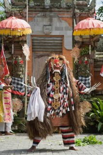 Rangda witch performing a Barong dance