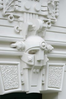 Detail view of an Art Nouveau building