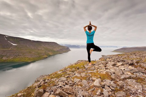 Young woman doing yoga