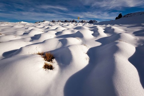 Snow formations in autumn