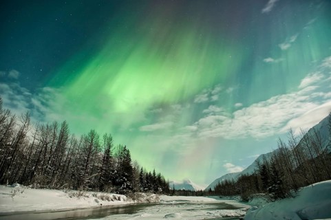 Aurora over the Portage River