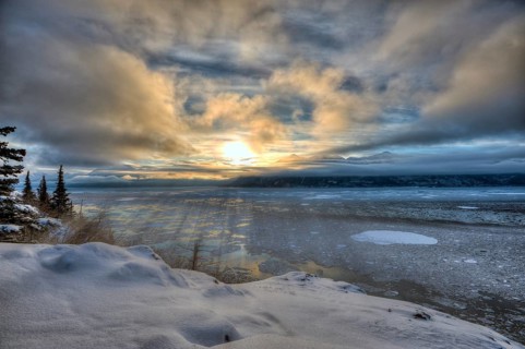 Winter solstice at Turnagain Arm