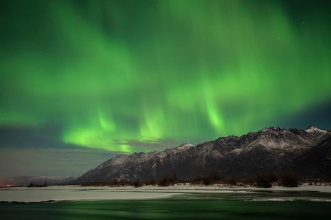 Aurora Borealis over the Knik River Valley