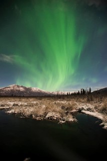 Aurora Borealis over the Knik River Valley