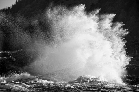 Storm wave along the Gulf of Alaska