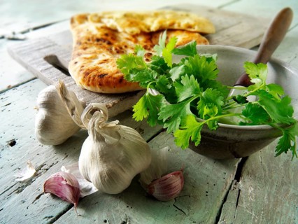 Garlic and coriander