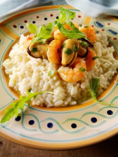 Classic risotto with prawns