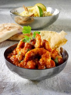 Prawn Makhani curry and rice