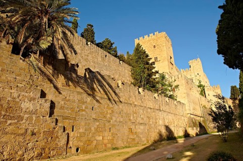Fortifications of the 14th century medieval palace of the Grand Master of the Knights of St John