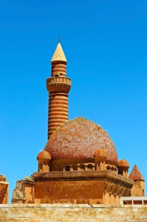 Mosque of the 18th century Ottoman architecture of the Ishak Pasha Palace