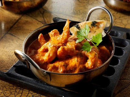 Prawn Makhani curry and rice