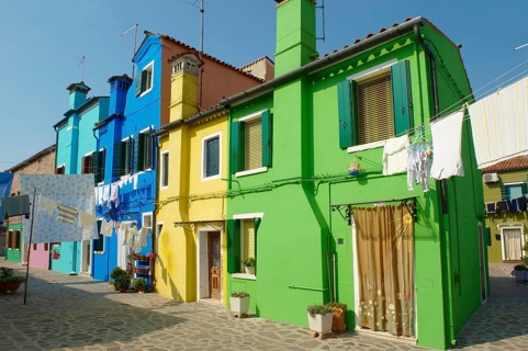 Colourful houses of Burano island