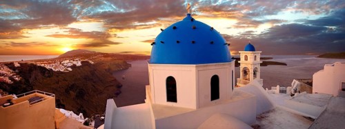Blue domed church of Imerovigli