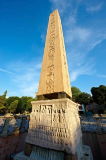 The base of the Egyptian Obelisk of Thutmosis III