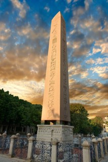 The base of the Egyptian Obelisk of Thutmosis III