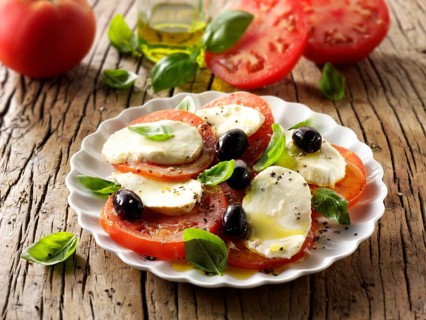 Buffalo mozzarella and tomato salad