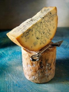 Traditional British blue Stilton cheese truckle