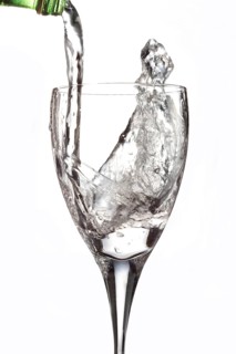 Fresh water being poured into a glass