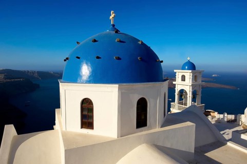 Blue domed church of Imerovigli