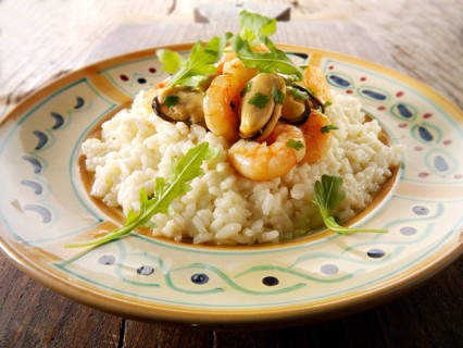 Classic risotto with prawns