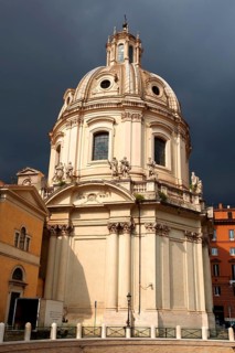 Baroque church at Trajan's Market
