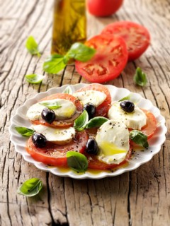 Buffalo mozzarella and tomato salad