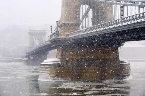 South side of the Szechenyi Lanchid Chain Bridge