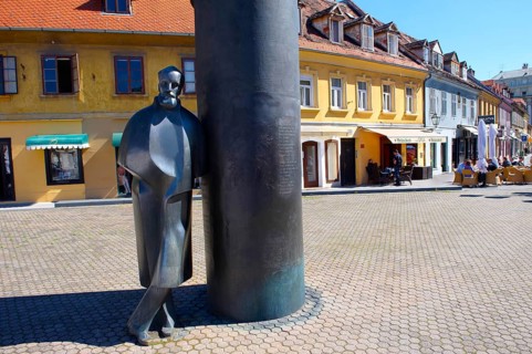 Statue of Croatian novelist