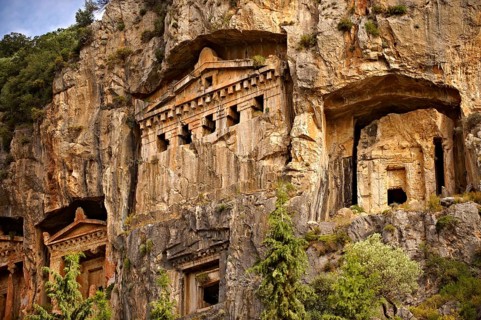 The Hellenistic temple fronted Tombs of Kaunos