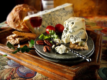 Traditional blue Stilton cheese