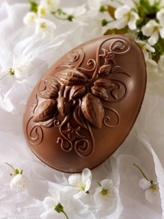 Decorated chocolate Easter egg