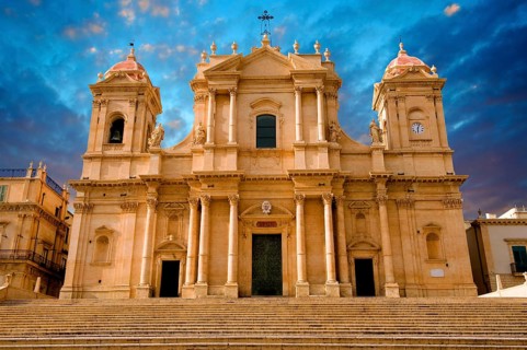 Restored Baroque cathedral of San Nicolo