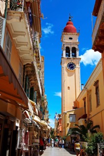 Bell tower of the Greek Orthodox Church of St. Spyridon