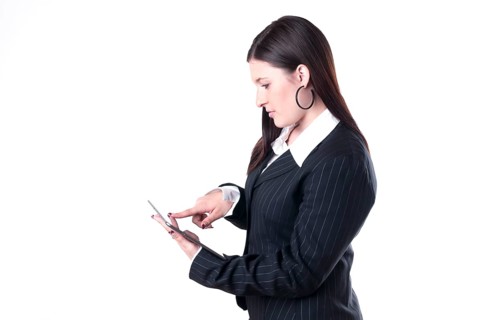 Businesswoman using a tablet PC