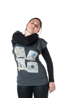 Young woman with back pain