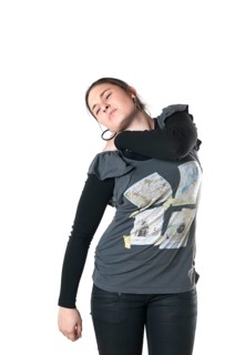 Young woman with back pain