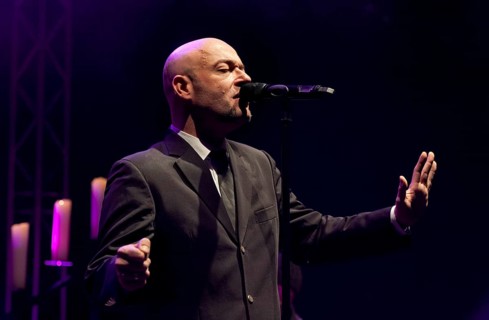 Der Graf' singer of 'Unheilig' performing live at a concert in Aschheim