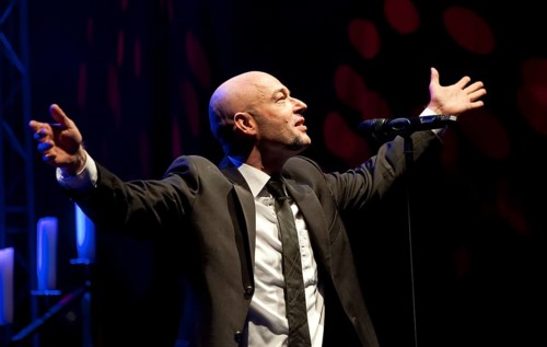 Der Graf' singer of 'Unheilig' performing live at a concert in Aschheim