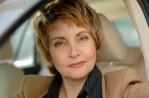 Businesswoman sitting in a car