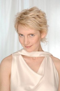 Portrait of blonde woman