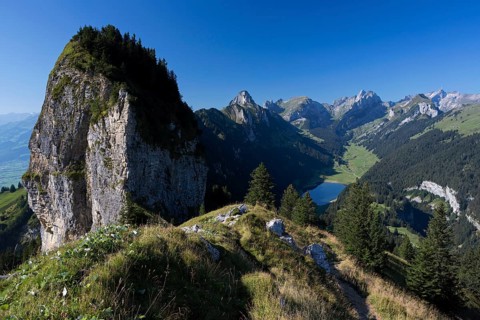 View of the Alpstein mountain group